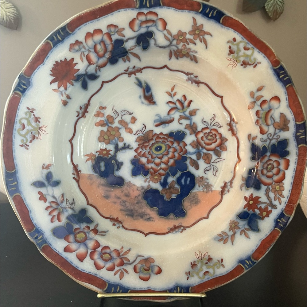 Antique Minton Oriental Japan Ironstone Plate (circa 1880–1920)
